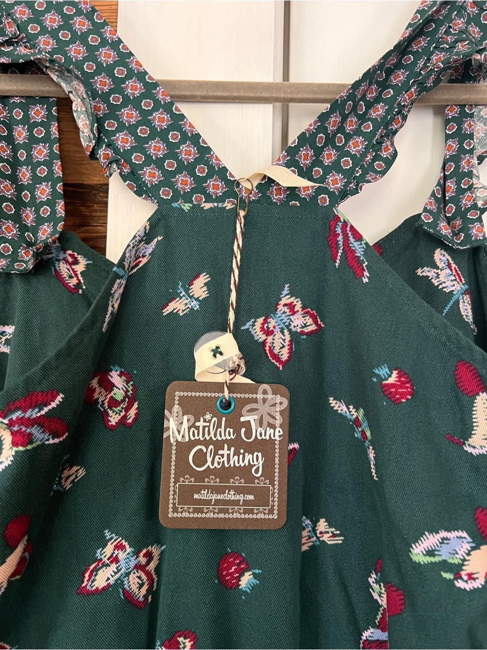 NWT Matilda Jane Evergreen Dream Ruffle Hummingbird Jumpsuit Small - Picture 6 of 6